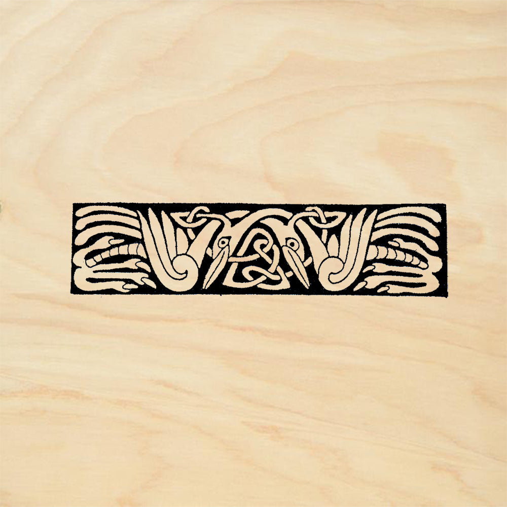 StampaFe Celtic bird border Celtic Rubber Art Stamp