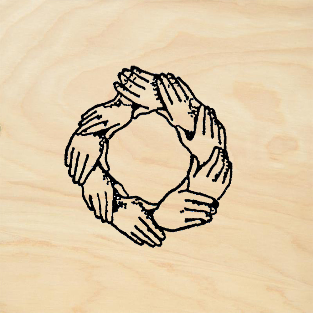 StampaFe Circle of Hands Goddess Rubber Art Stamp