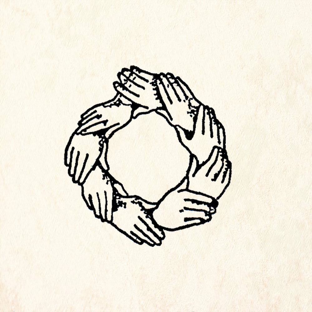 StampaFe Circle of Hands Goddess Rubber Art Stamp