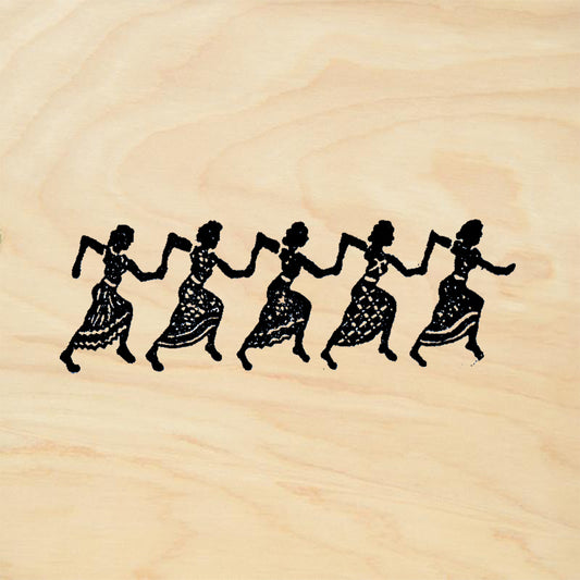 StampaFe Five women border Goddess Rubber Art Stamp