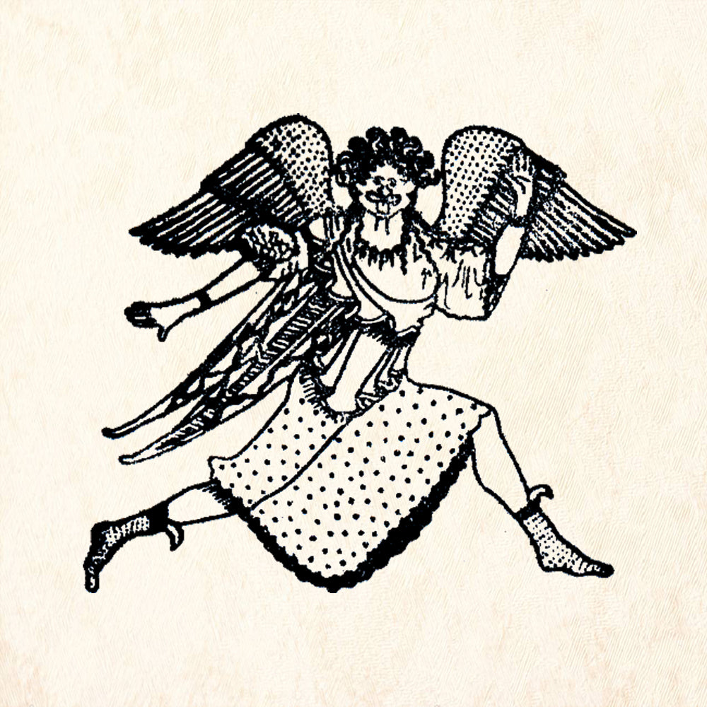 StampaFe Gorgon with Wings Goddess Rubber Art Stamp