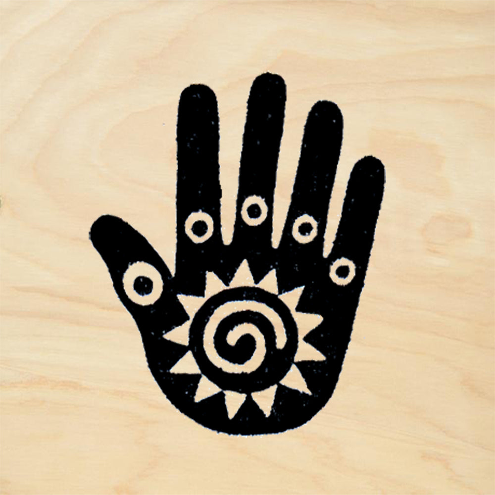 StampaFe Hand with Sprial Tribal Rubber Art Stamp