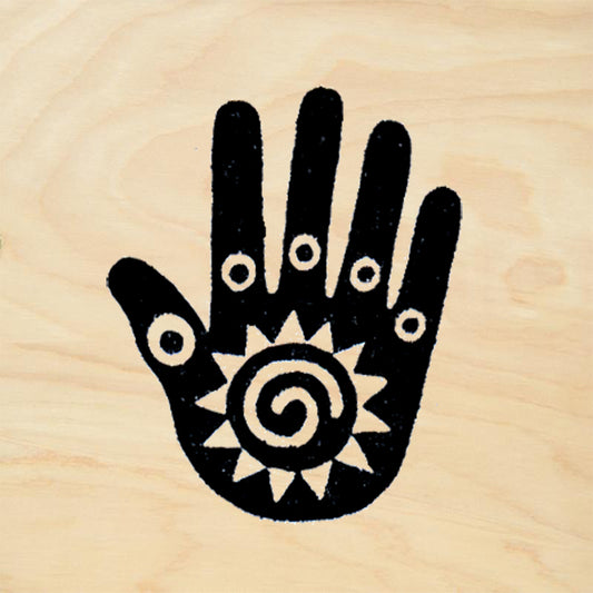 StampaFe Hand with Sprial Tribal Rubber Art Stamp