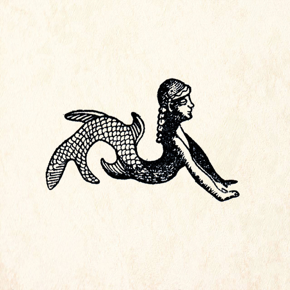 StampaFe Mermaid Posed Fantasy Rubber Art Stamp