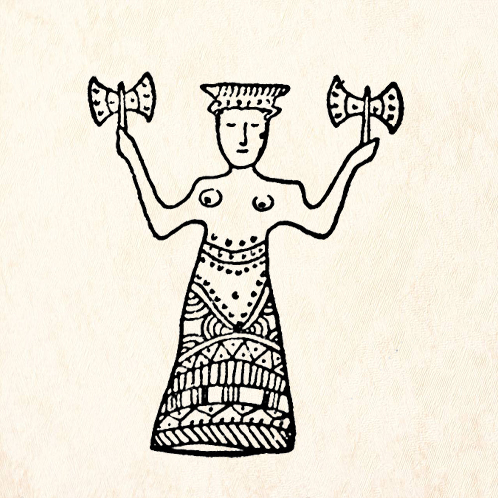 StampaFe Minoan Great Mother Goddess Rubber Art Stamp