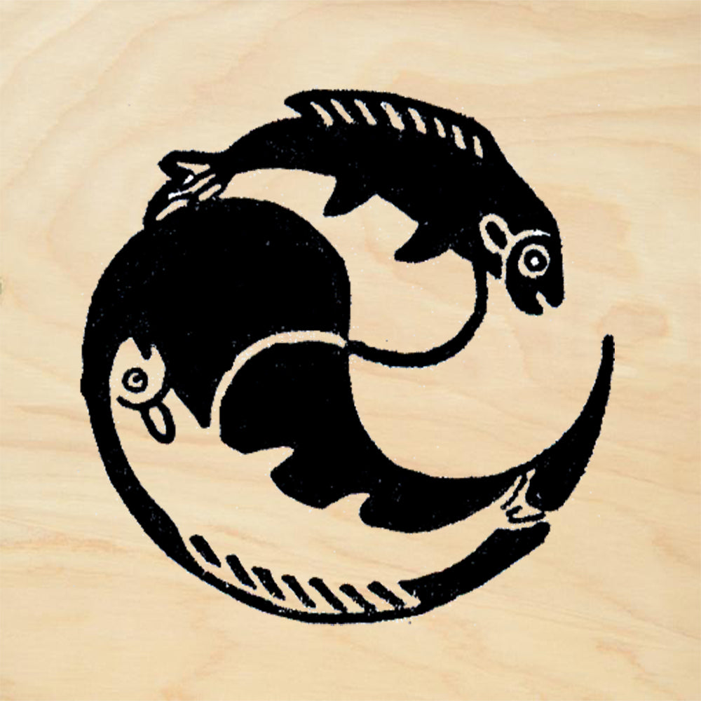 StampaFe Pisces Fish Rubber Art Stamp