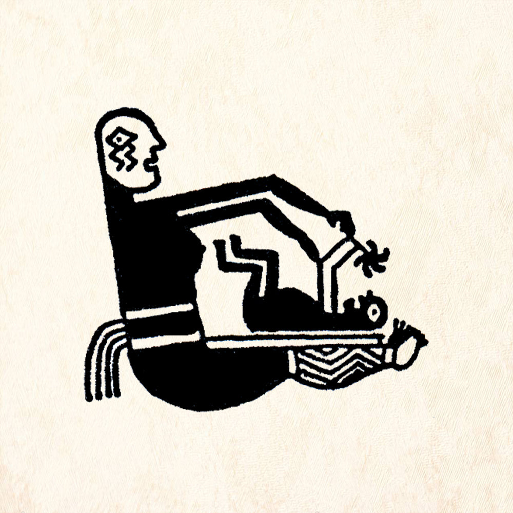StampaFe Pueblo Mother and Child Southwestern Rubber Art Stamp