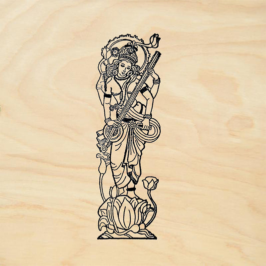 StampaFe Sarasvati Goddess Rubber Art Stamp