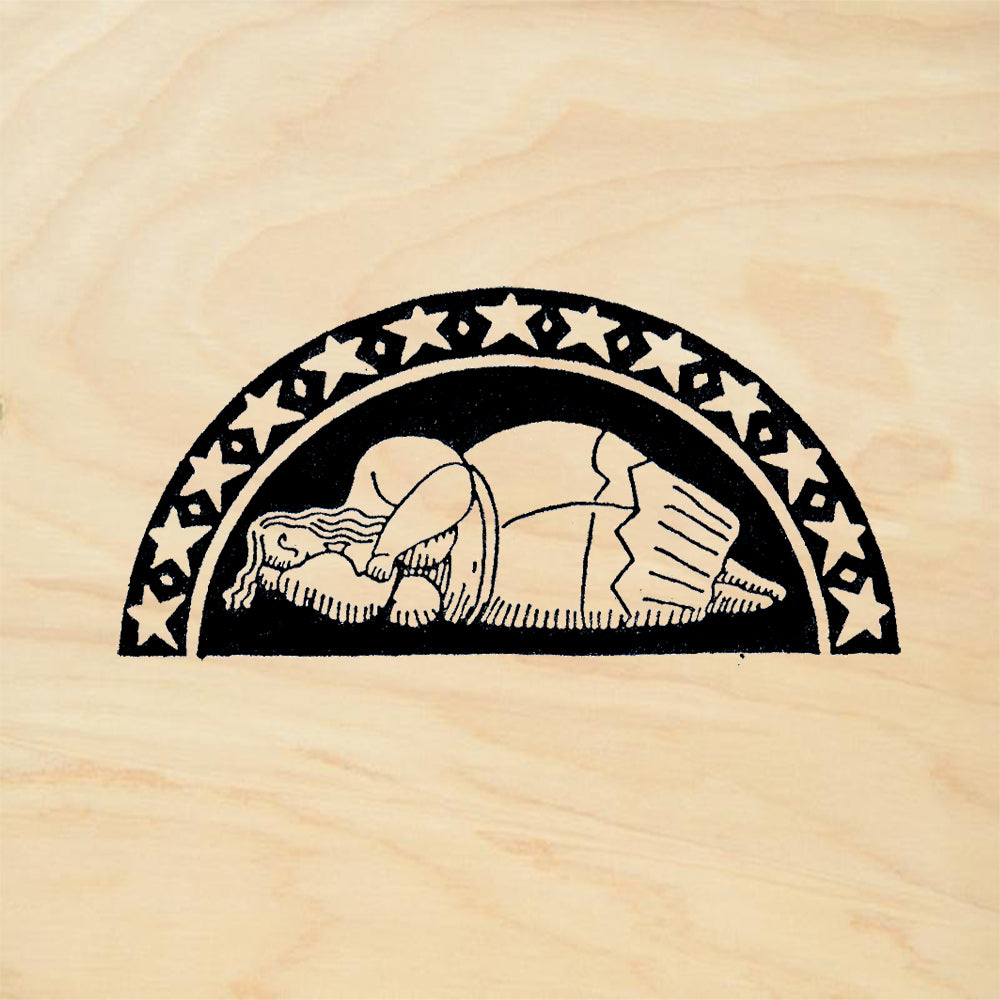 StampaFe Sleeping Lady of Malta Goddess Rubber Art Stamp