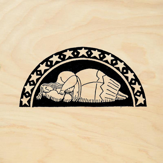 StampaFe Sleeping  Lady of Malta Goddess Rubber Art Stamp