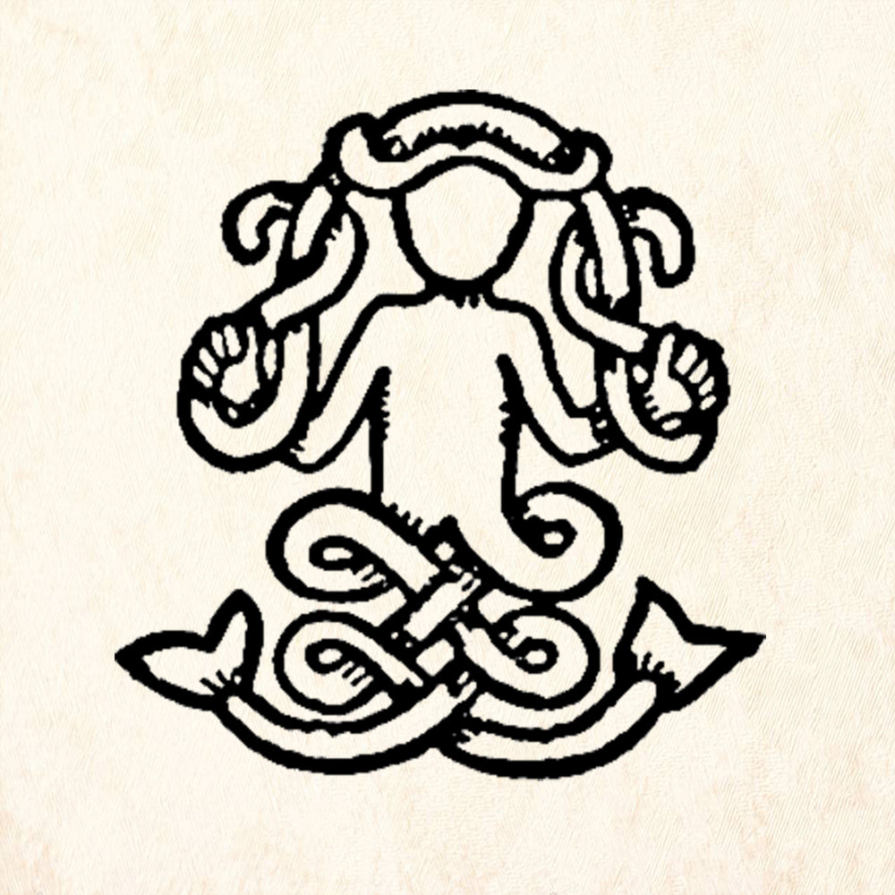StampaFe Snake Goddess Scotland Rubber Art Stamp