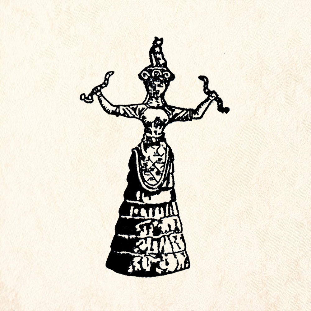 StampaFe Snake Goddess Goddess Rubber Art Stamp