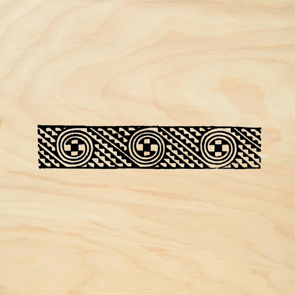 StampaFe Spiral Border Tribal Rubber Art Stamp