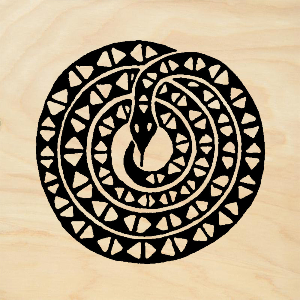 StampaFe Spiral Snake Tribal Rubber Art Stamp