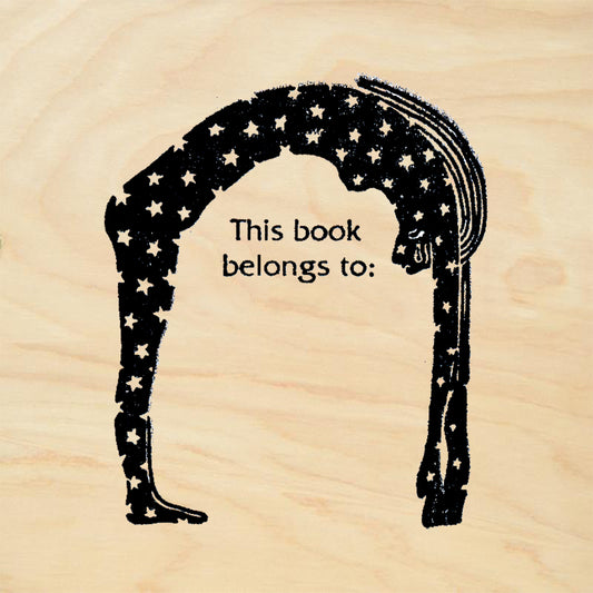 StampaFe This Book Belongs To Book Plate With Arching Nutt Rubber Art Stamp