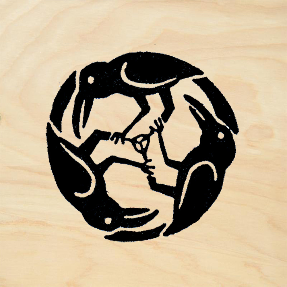 StampaFe Three Ravens Halloween Rubber Art Stamp