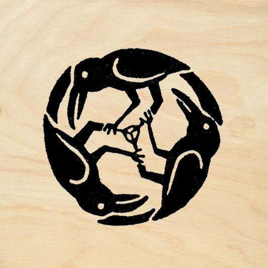 StampaFe Three Ravens Halloween Rubber Art Stamp