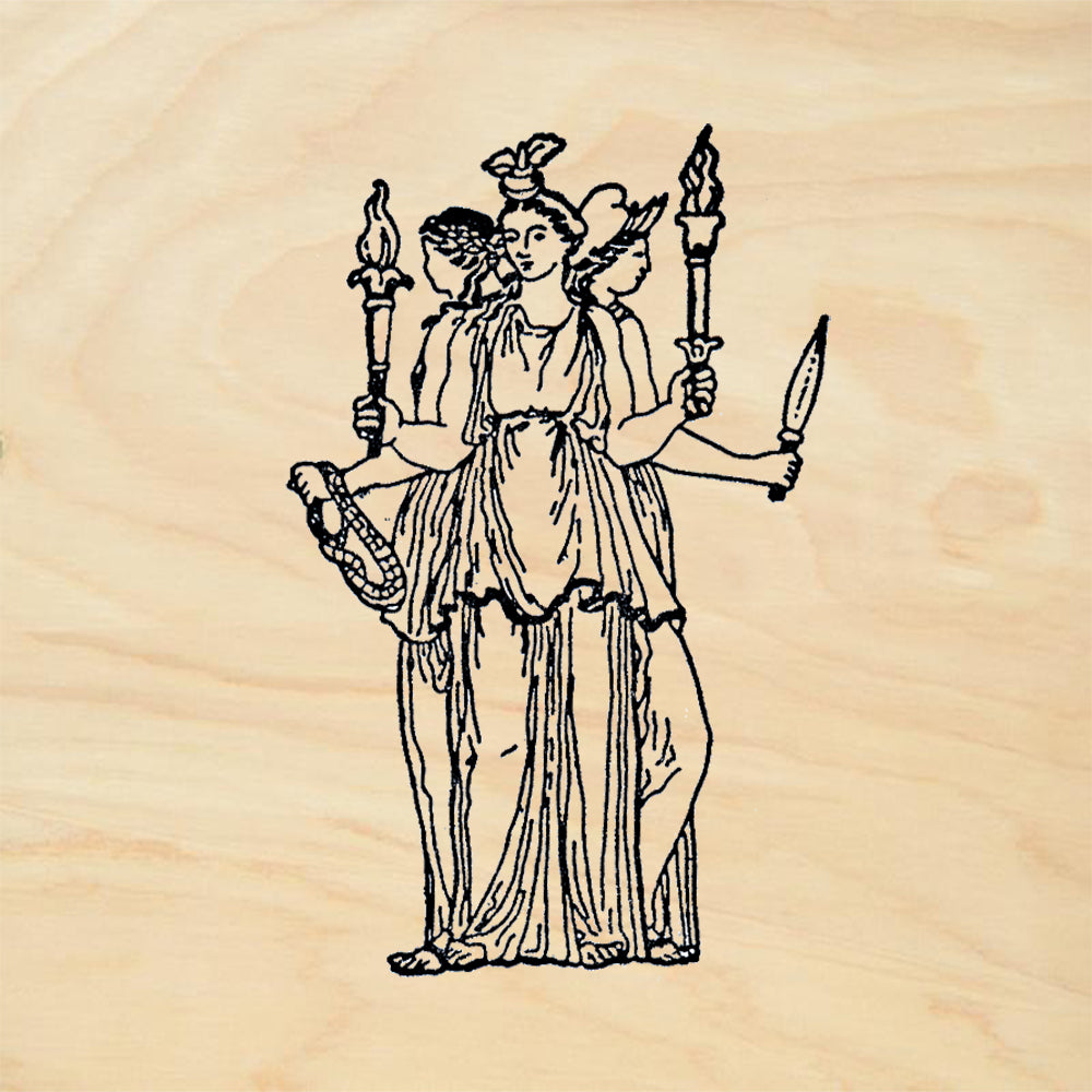 StampaFe Triple Hecate Goddess Rubber Art Stamp