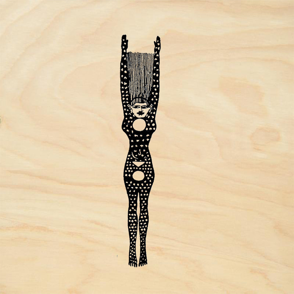 StampaFe Vertical Nut Goddess Rubber Art Stamp
