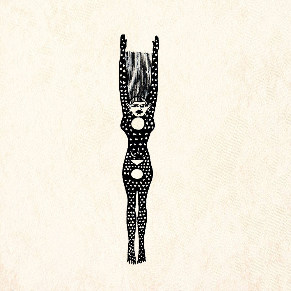 StampaFe Vertical Nut Goddess Rubber Art Stamp