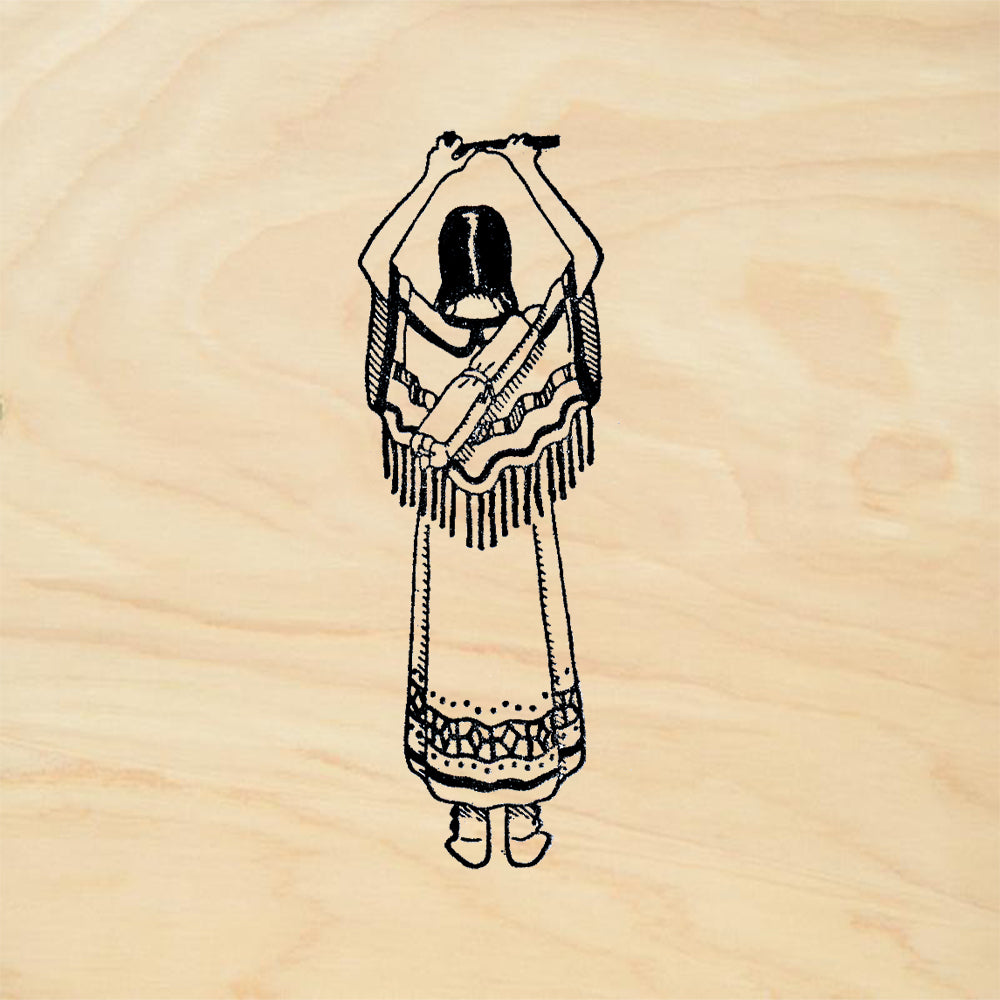 StampaFe White Buffalo calf woman Rubber Art Stamp
