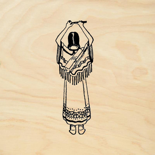 StampaFe White Buffalo calf woman Rubber Art Stamp