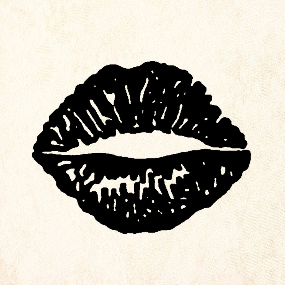 StampaFe Lips Mixed Media Rubber Stamp