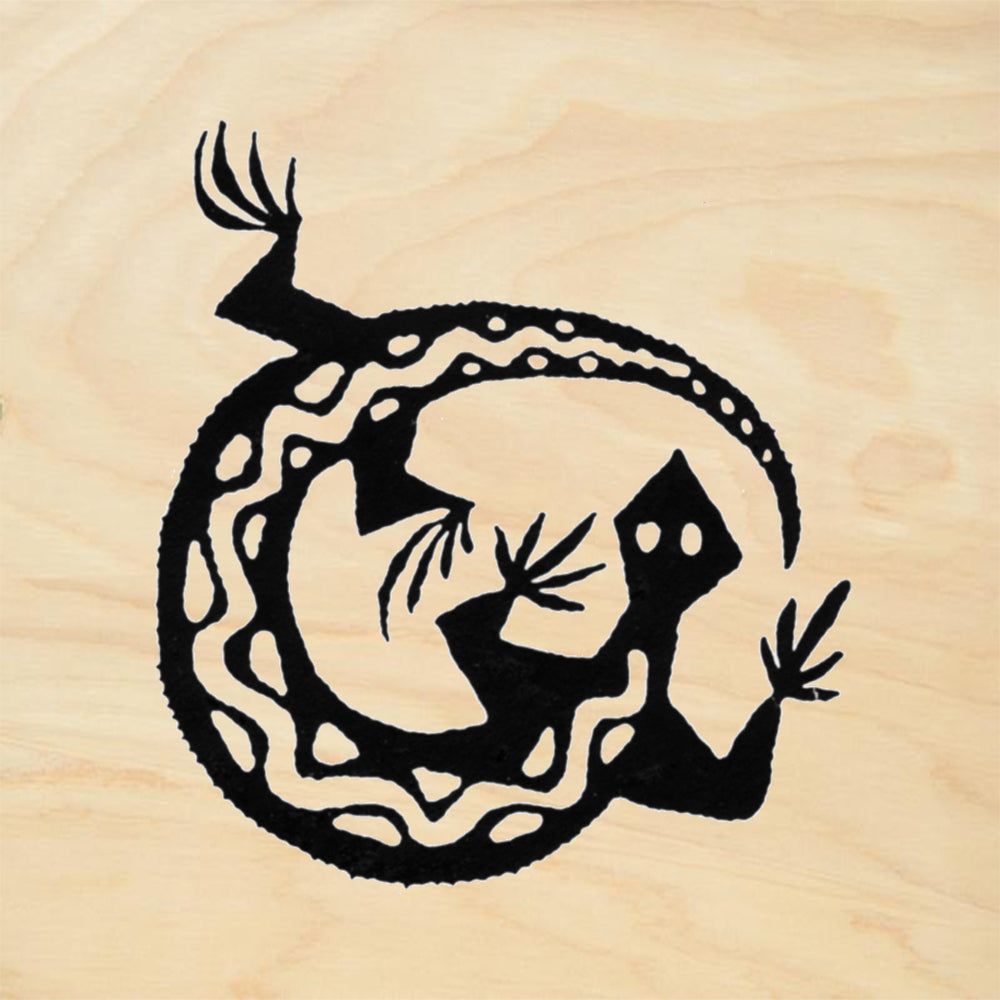 StampaFe Painted Lizard Large Southwestern Rubber Art Stamp