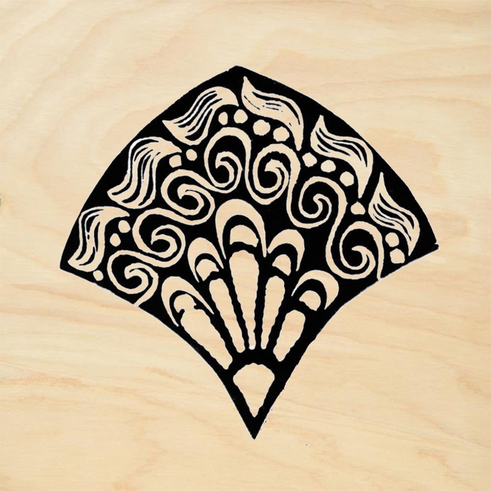 StampaFe Raindrop Large Art Nouveau Rubber Art Stamp