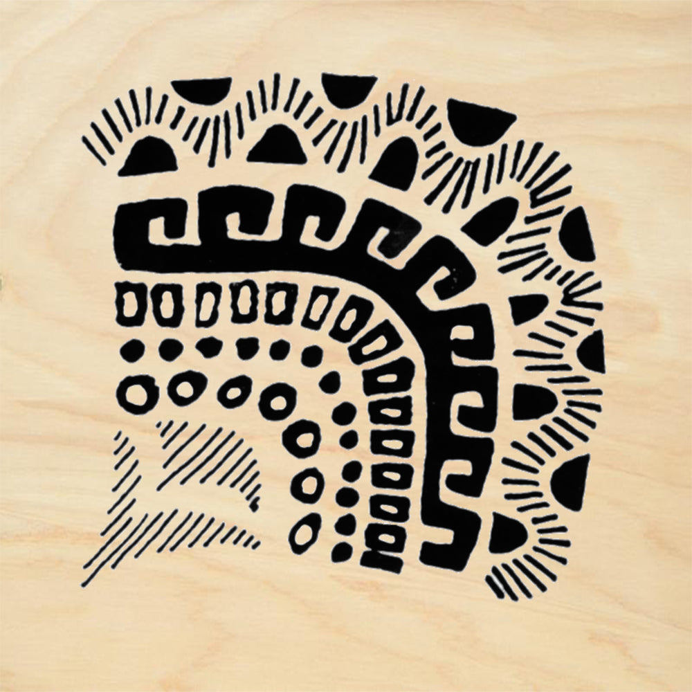 StampaFe Salida del Sol Reverse Large Southwestern Rubber Art Stamp