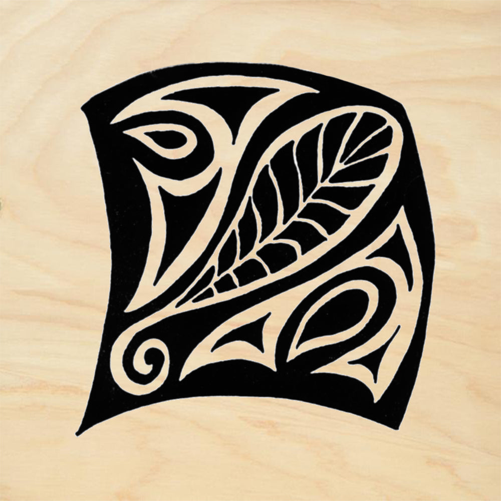 StampaFe Feather Large Tribal Rubber Art Stamp
