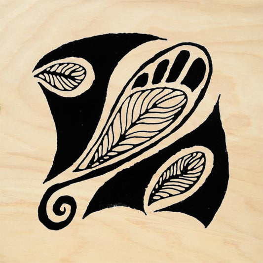 StampaFe Feather Reverse Large Tribal Rubber Art Stamp