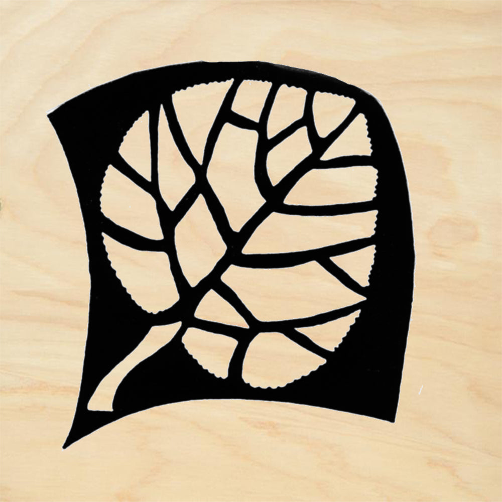 StampaFe Aspen Leaf Large Botanical Rubber Art Stamp