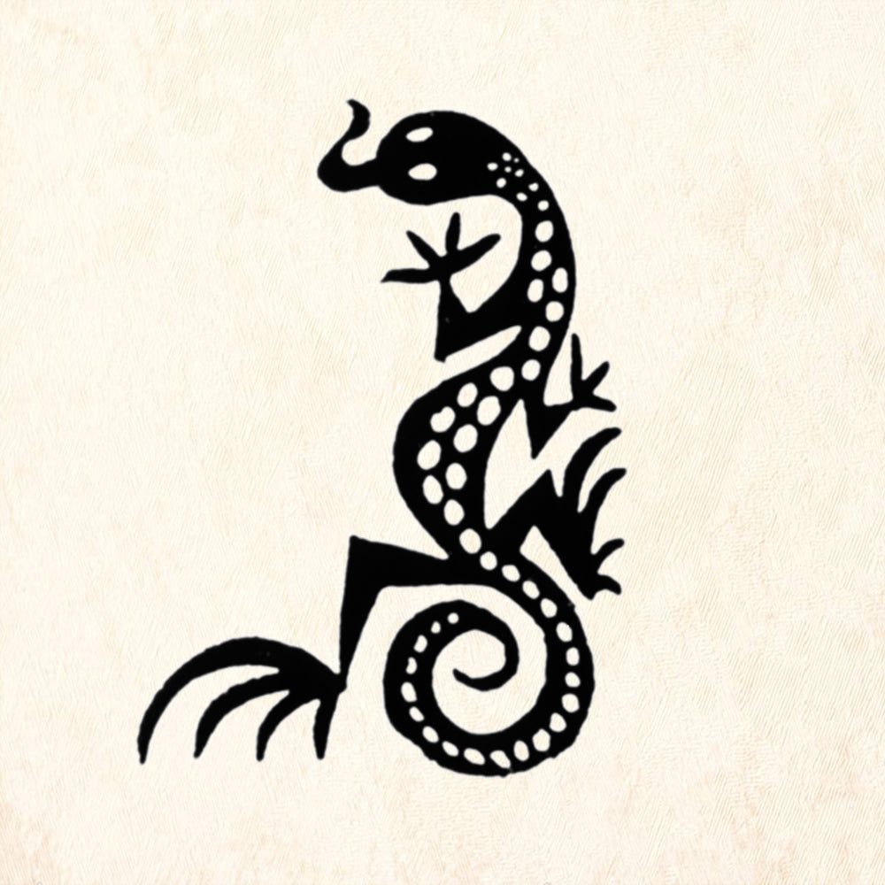 StampaFe Spotted Lizard Southwestern Rubber Art Stamp