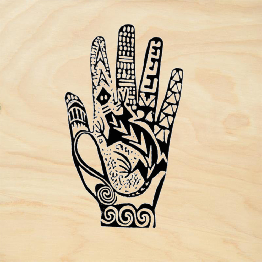 StampaFe Lizard in Hand Small Rubber Art Stamp