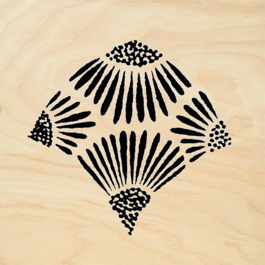 StampaFe Wild Aster Reverse Small Botanical Rubber Art Stamp