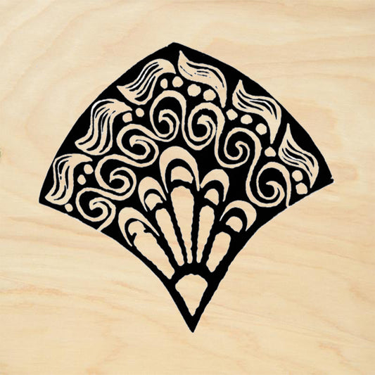 StampaFe Raindrop Small Art Nouveau Rubber Art Stamp