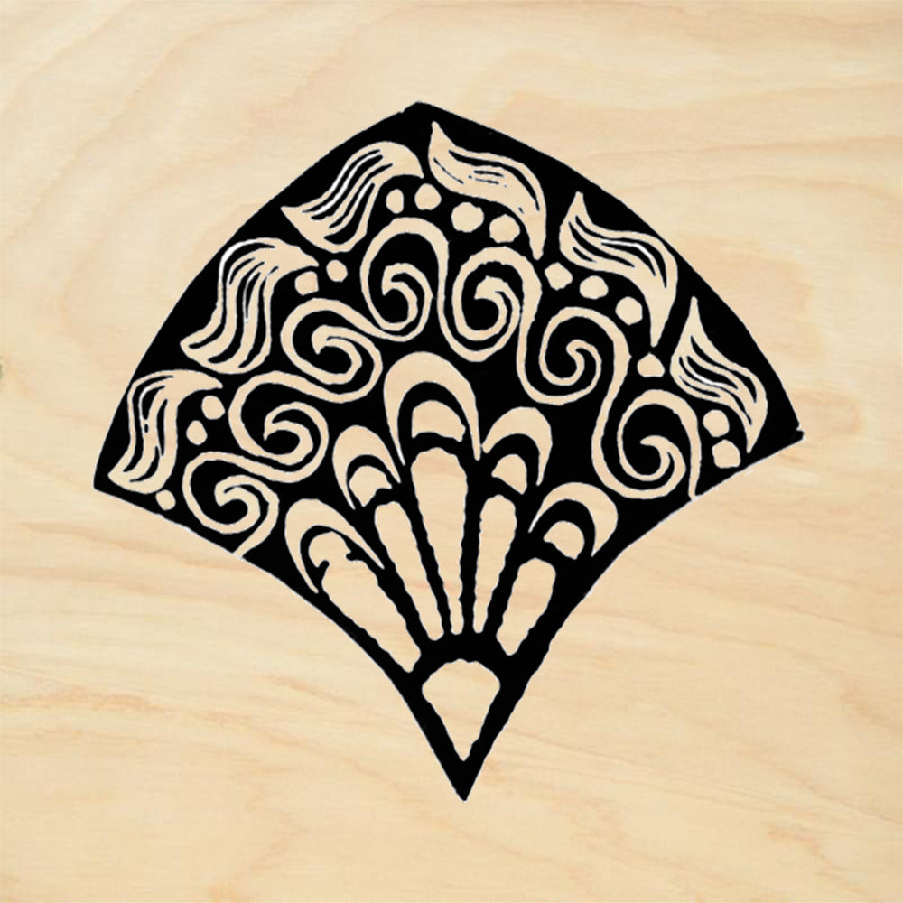 StampaFe Raindrop Small Art Nouveau Rubber Art Stamp