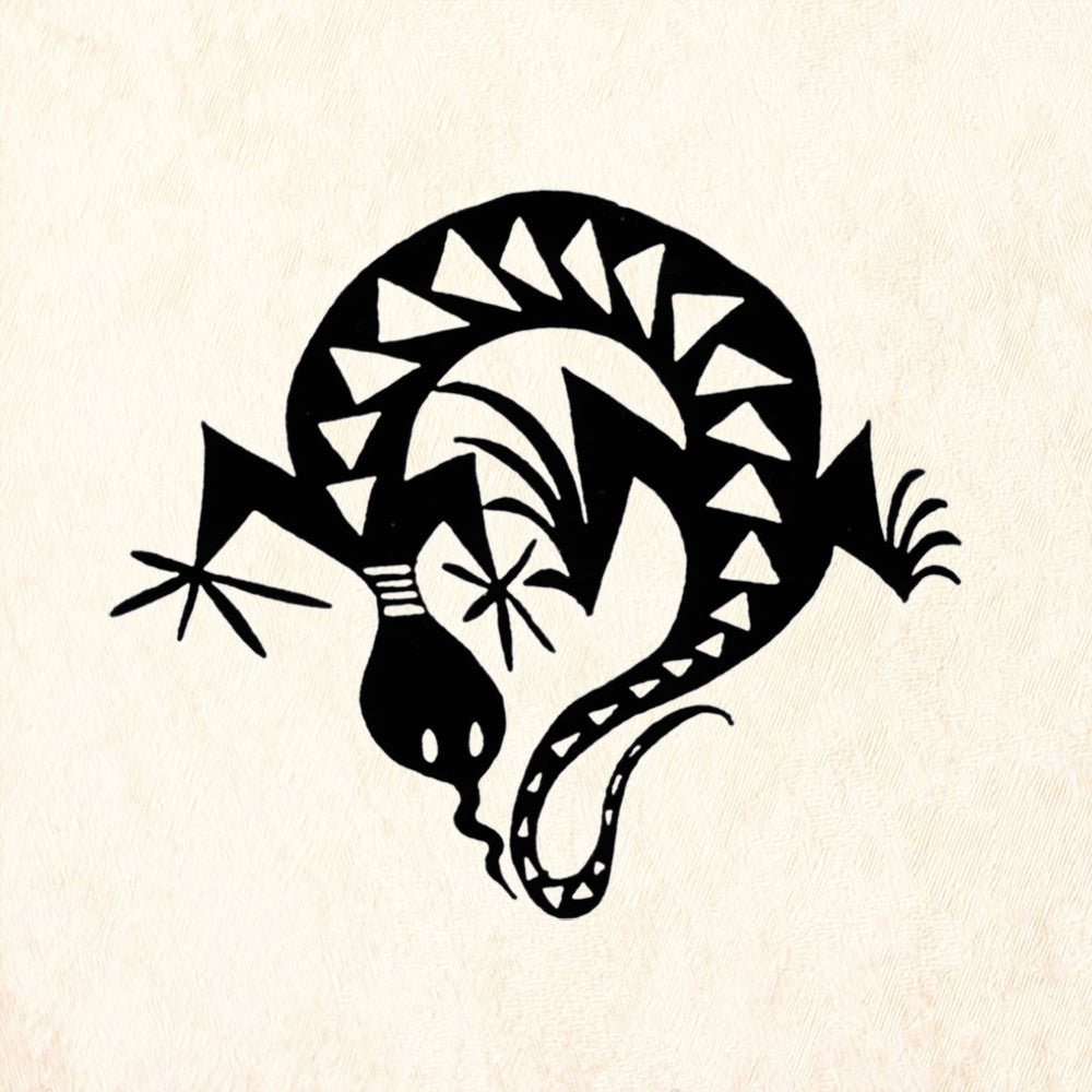 StampaFe Solo Lizard Large Southwestern Rubber Art Stamp