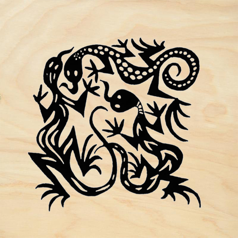 StampaFe Lizard Trio Large Southwestern Rubber Art Stamp