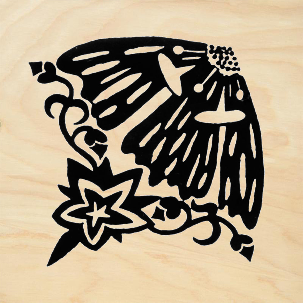 StampaFe Blue Flax Large Botanical Rubber Art Stamp