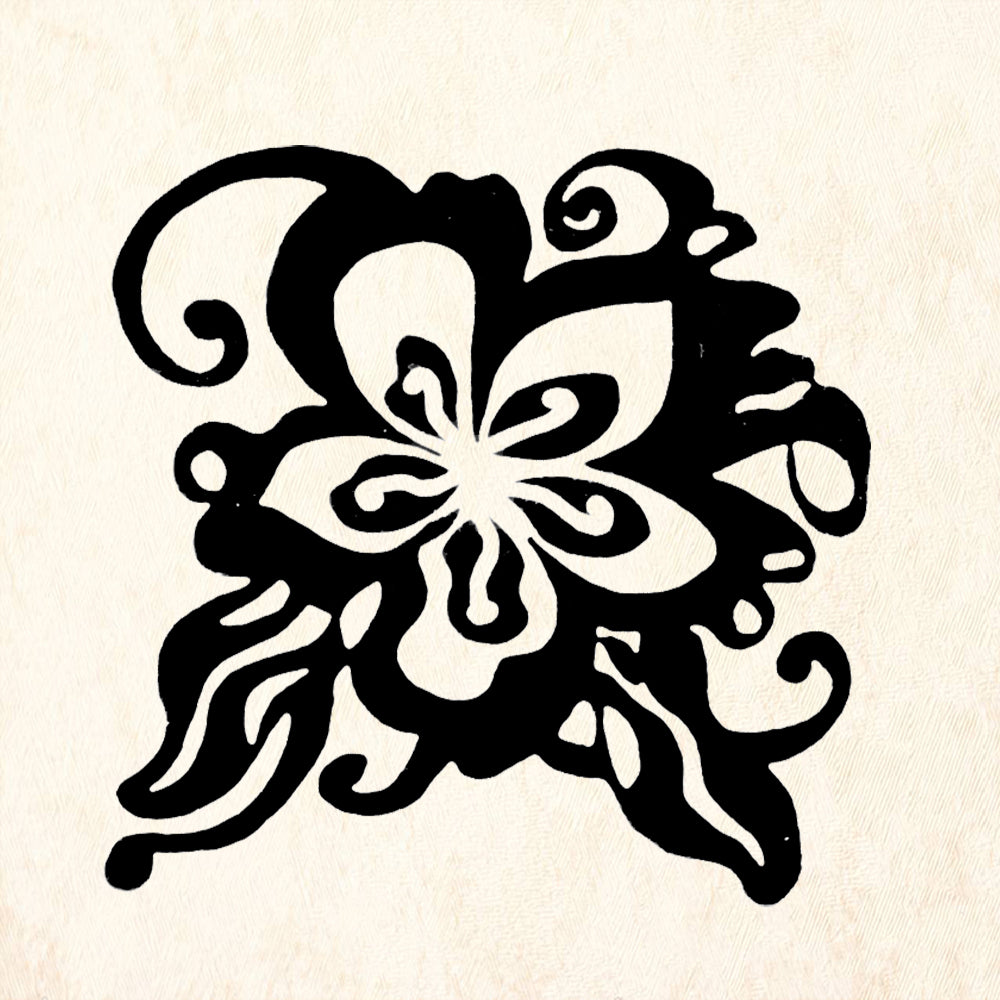 StampaFe Columbine Face Large Floral Rubber Art Stamp