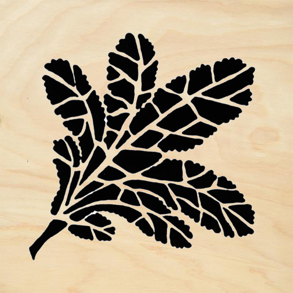 StampaFe Hollyhock Leaf Large Botanical Rubber Art Stamp