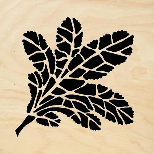 StampaFe Hollyhock Leaf Large Botanical Rubber Art Stamp