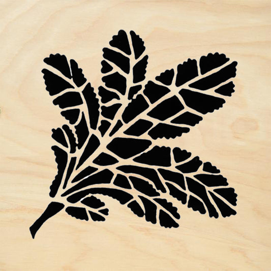 StampaFe Hollyhock Leaf Small Botanical Rubber Art Stamp