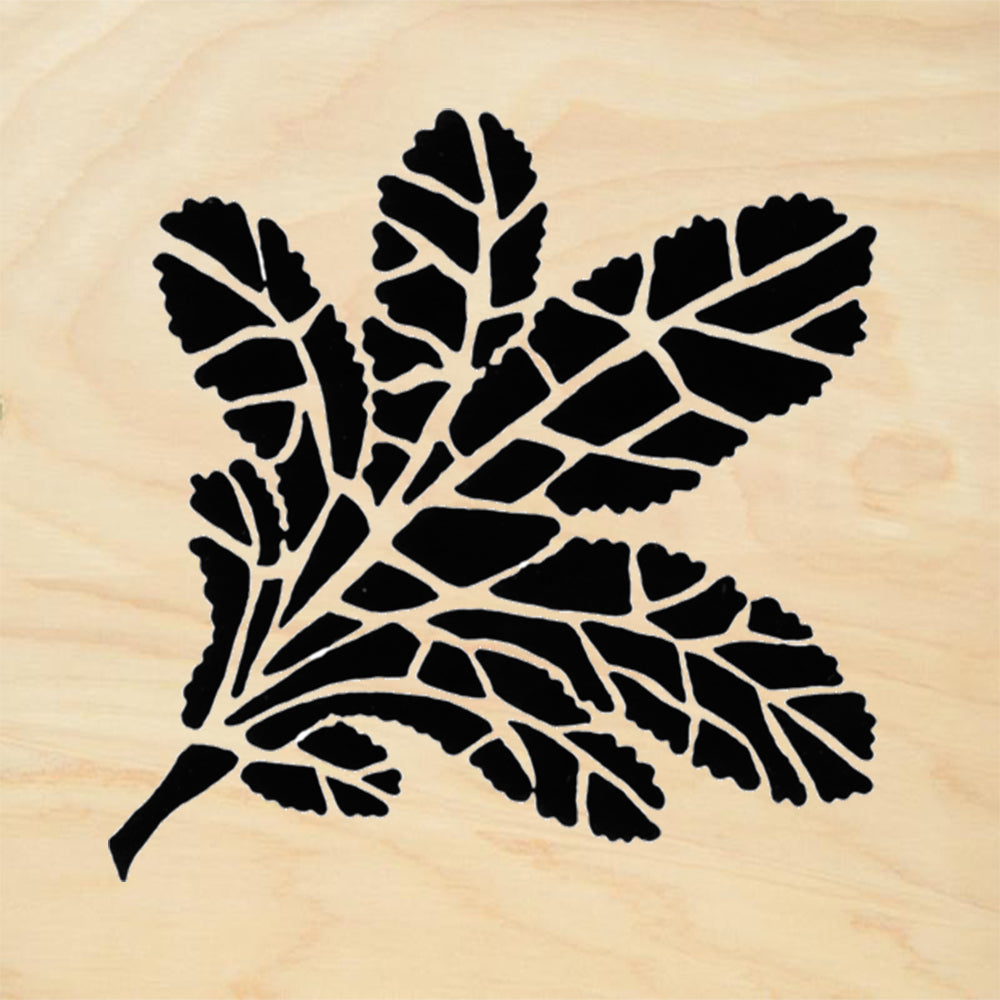 StampaFe Hollyhock Leaf Small Botanical Rubber Art Stamp