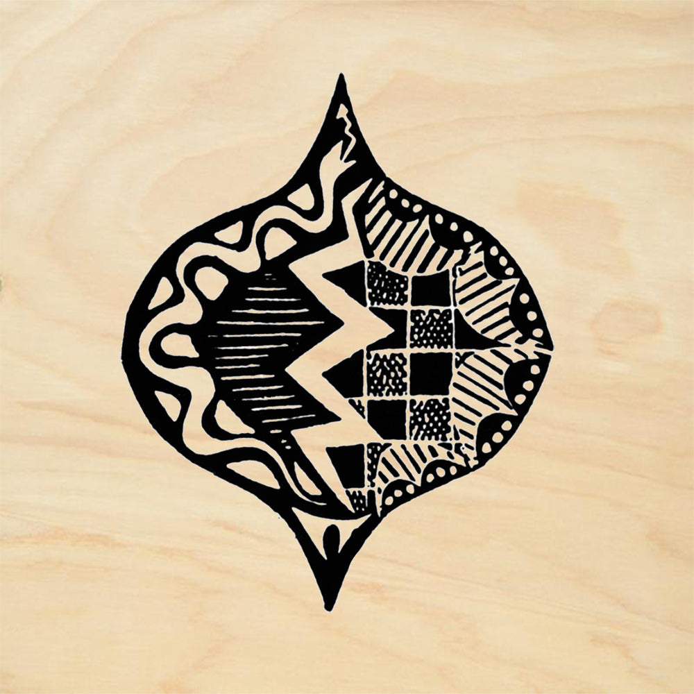StampaFe Serpent Ogee Large Southwestern Rubber Art Stamp