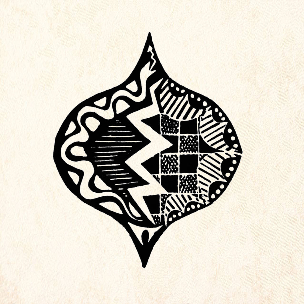 StampaFe Serpent Ogee Large Southwestern Rubber Art Stamp