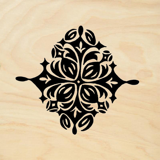StampaFe Snow Ogee Large Geometric Rubber Art Stamp