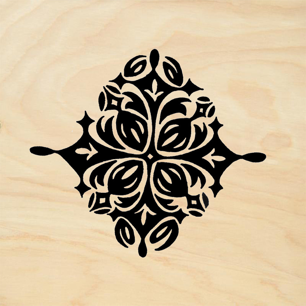 StampaFe Snow Ogee Large Rubber Art Stamp